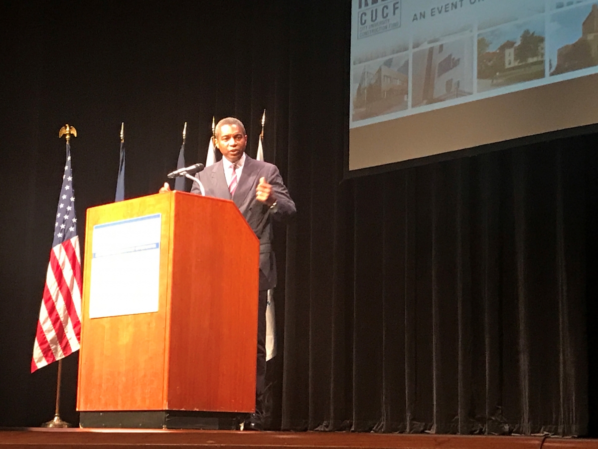 DASNY President & CEO Gerrard Bushell speaking at CUNY/CUCF Contract Opportunities Conference.