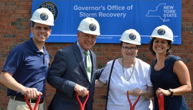 Asm. Angelo SantaBarbara, Rep. Paul Tonko, DASNY's Dir. of Planning, Design and Quality Assurance Sandy Daigler