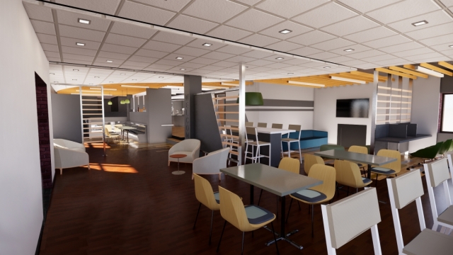 SUNY Plattsburgh Kent Hall lounge (rendering)